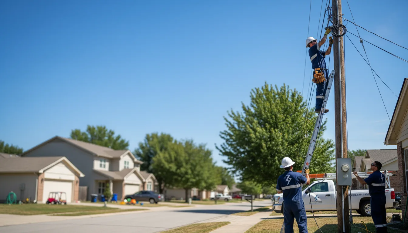 Residential electrician providing installation services in Bethany, OK